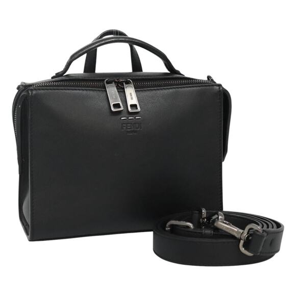 Fendi Handbags - FENDI Hand Bag Leather Black